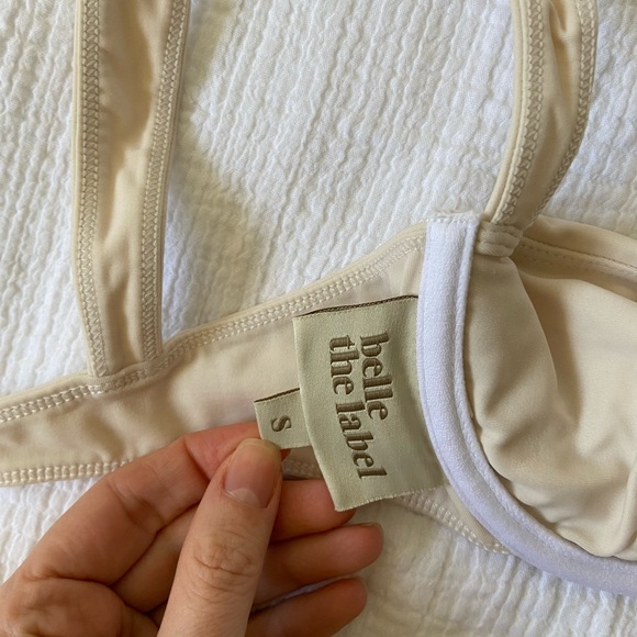 SOLD Belle The Label Oracle Bikini Top Cream Off-White Size S Balconette Bikini - Picture 8 of 8